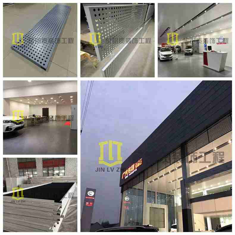 金铝质铝单板工程传祺4s汽车店完美竣工,外观时尚美观